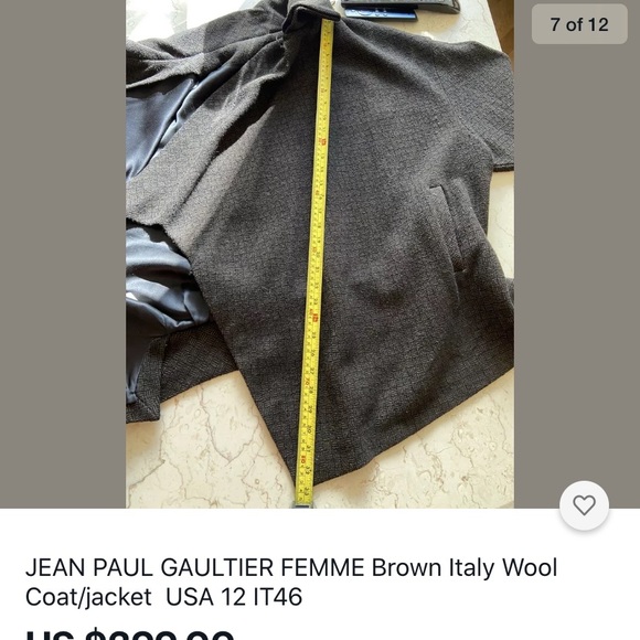 JEAN PAUL GAULTIER vintage Brown ItalyCoat jacket US 6-14 Fit ALL - Picture 5 of 10